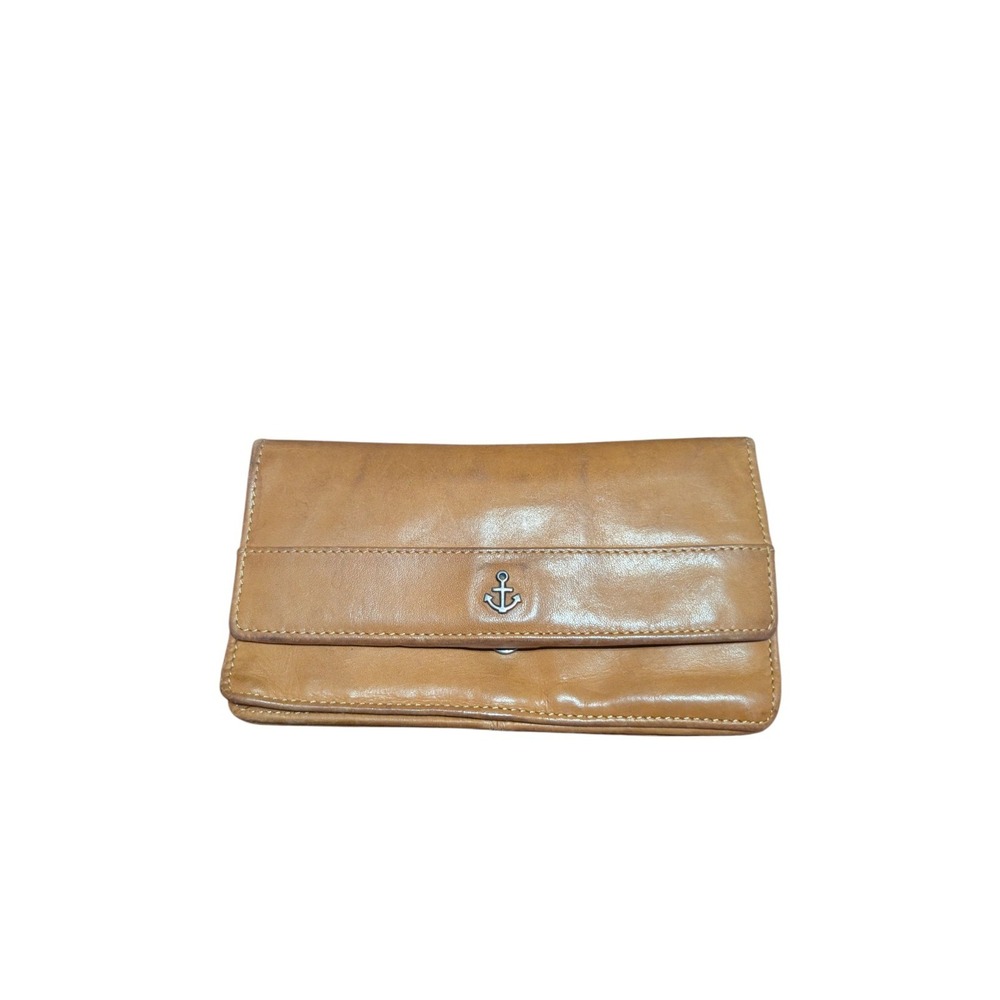 HARBOUR 2nd Women's Brown Genuine Leather Large Wallet Clutch